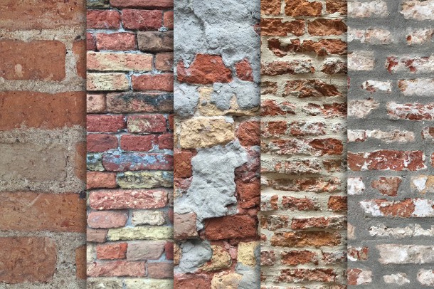 2 Old Brick Wall Textures x10 (1820)